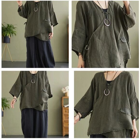 Buykud Navy Striped Oversized Dress NWT Size XL - Picture 2 of 10